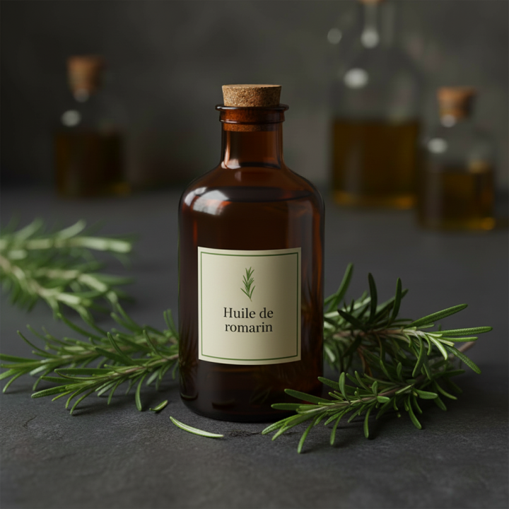 L'huile de romarin est bonne pour le visage, corps et cheveux. <br><b>Prix : 25 € le litre</b>