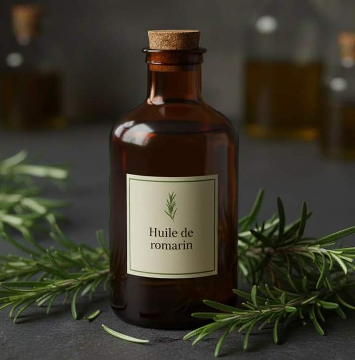 L'huile de romarin est bonne pour le visage, corps et cheveux. <br><b>Prix : 25 € le litre</b>